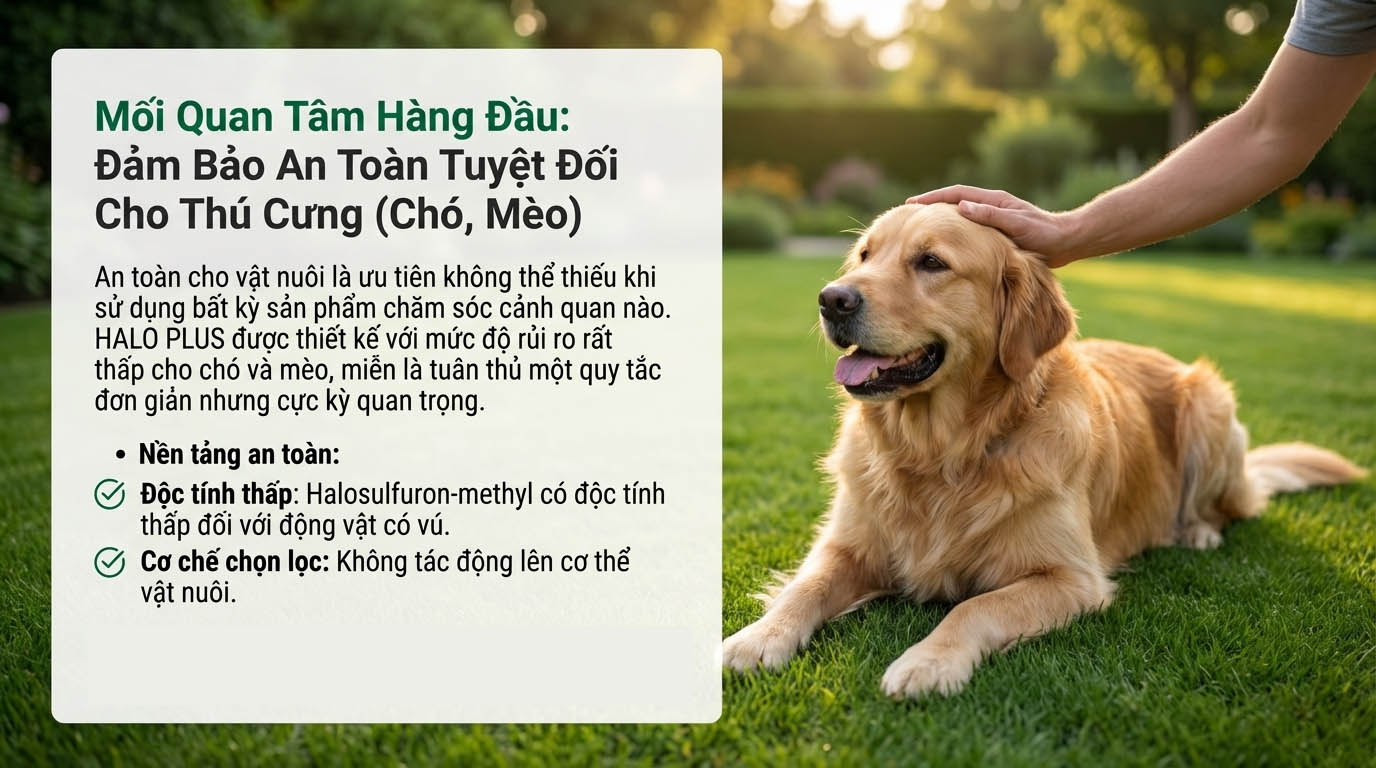 HALO PLUS có an toàn cho người sử dụng - An toàn cho vật nuôi