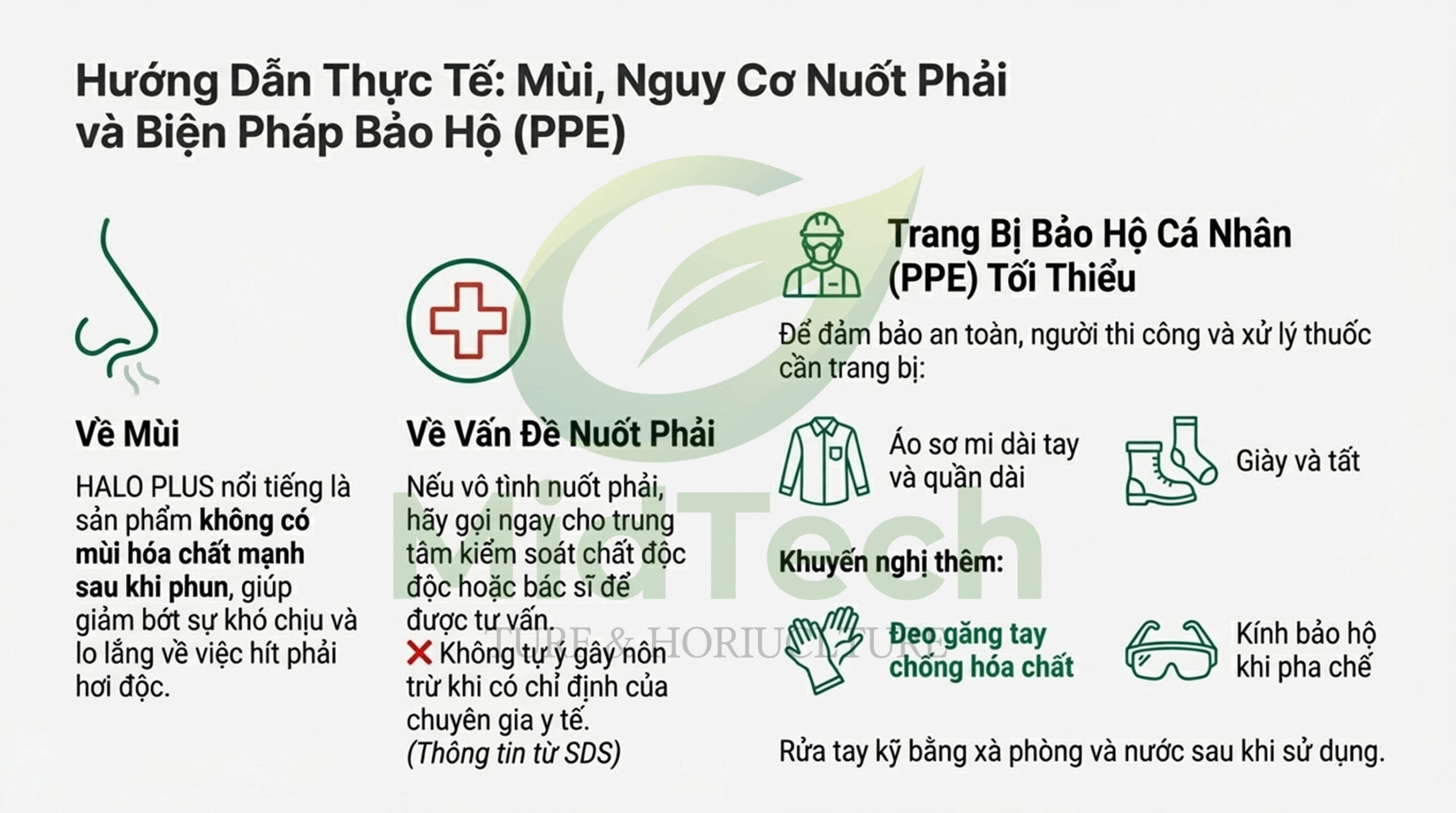 HALO PLUS có an toàn cho người sử dụng - Biện pháp bảo hộ HALO PLUS có an toàn cho người sử dụng - Biện pháp bảo hộ