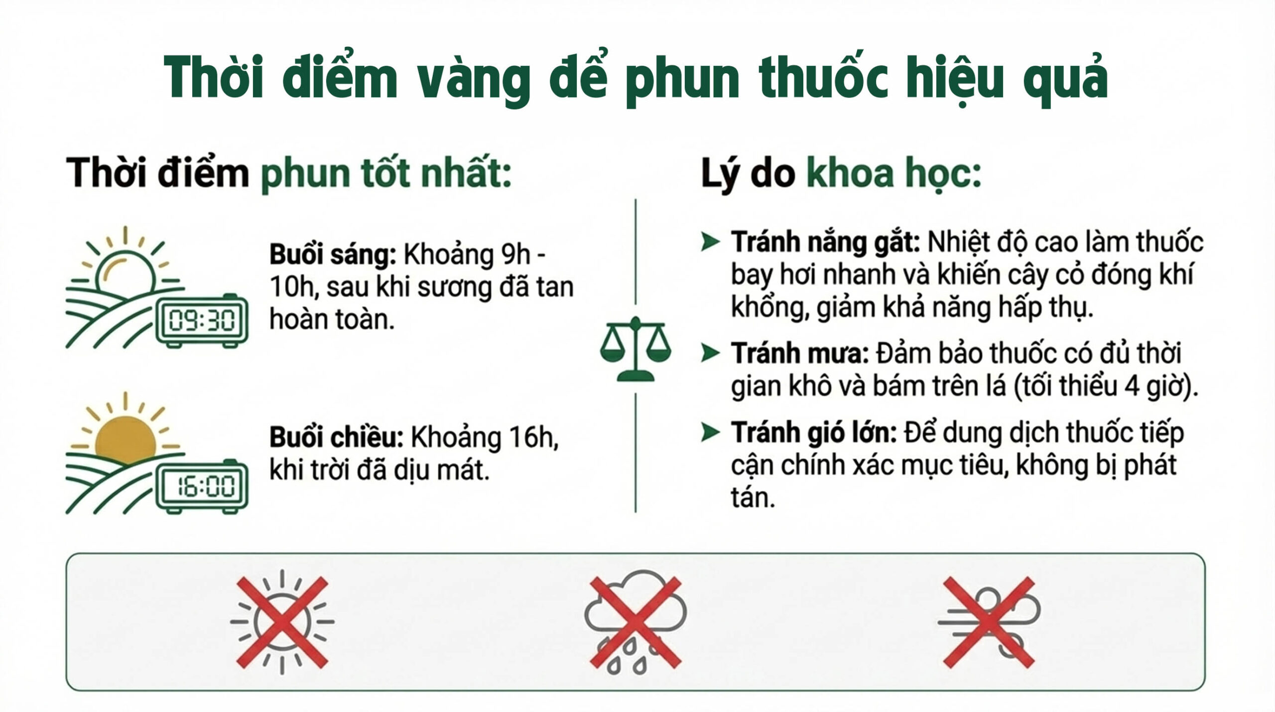 Quy trình pha và phun thuốc cỏ gấu HALO PLUS chuẩn chuyên gia - Thời điểm vàng để phun thuốc hiệu quả