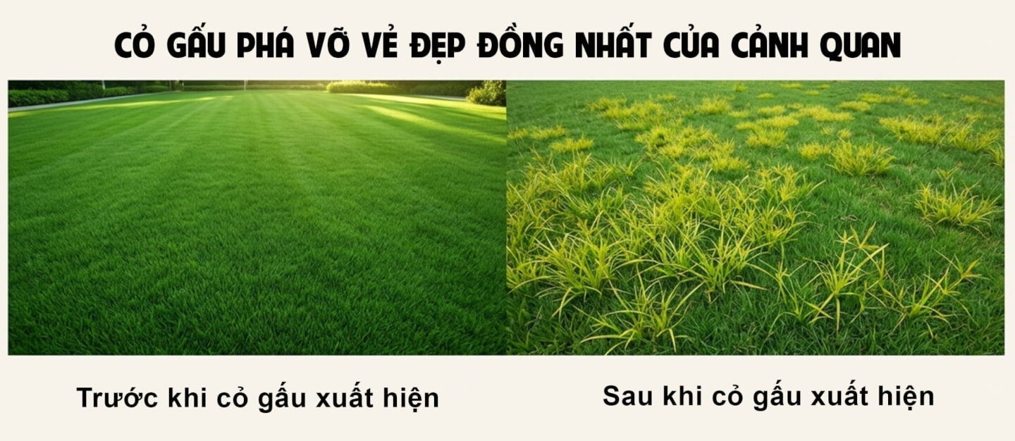 Thuốc diệt cỏ gấu HALO PLUS - Tác hại cỏ gấu