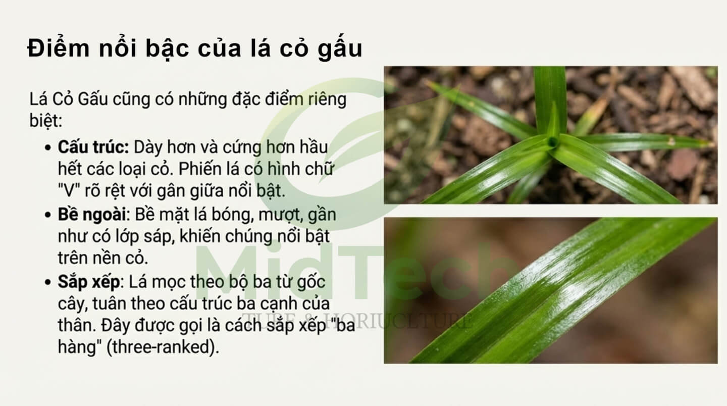 Thuốc diệt cỏ gấu chọn lọc HALO PLUS - Hình thái lá cỏ 1