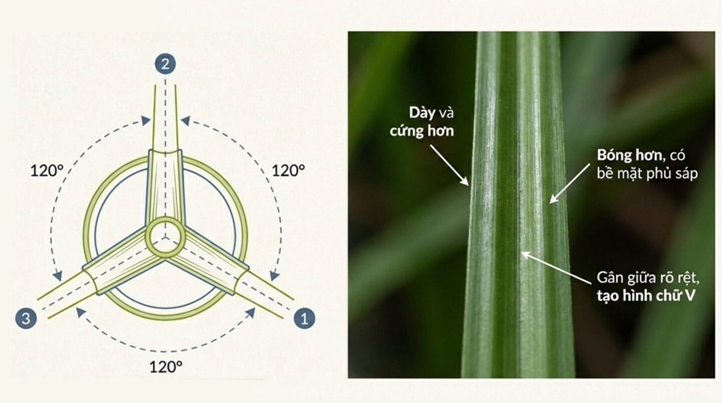 Thuốc diệt cỏ gấu chọn lọc HALO PLUS - Hình thái lá cỏ 3