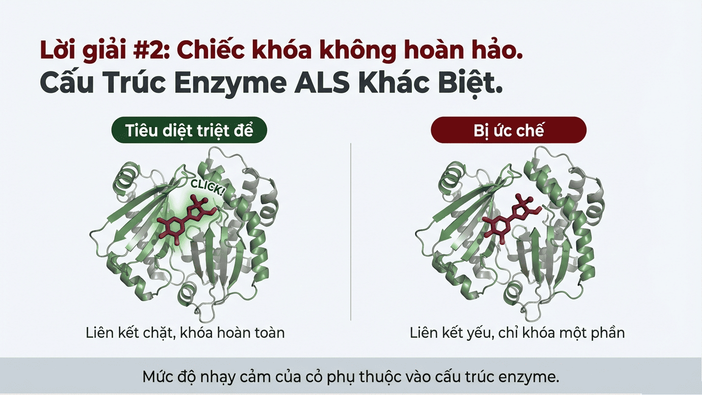 Horizon WG diệt được loại cỏ dại lá rộng nào - Cấu trúc enzyme ALS