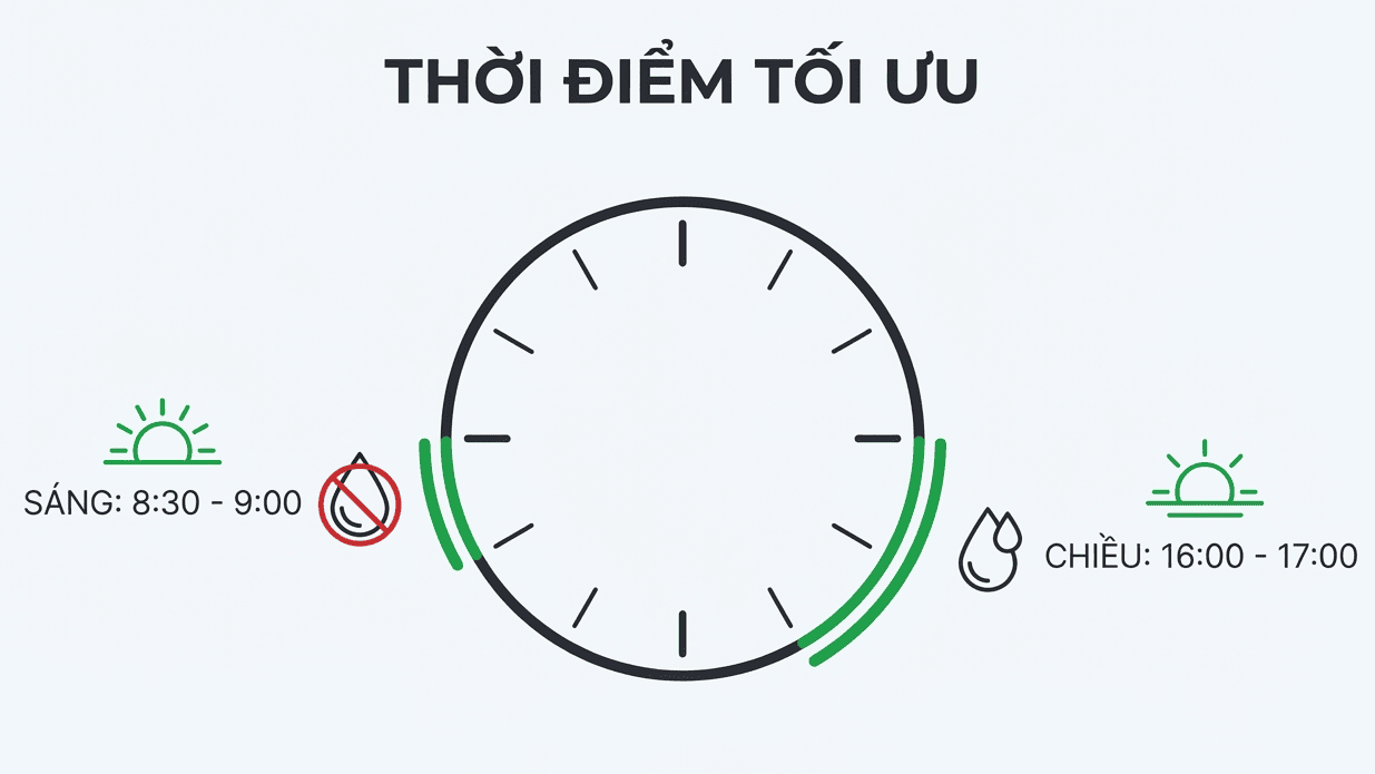 1 Thời gian vàng phun thuốc hiệu quả nhất