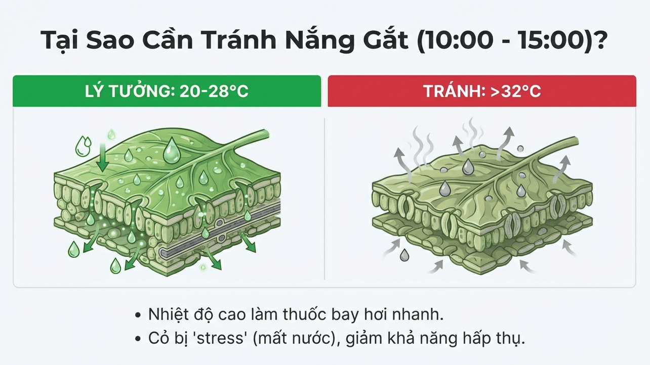 2 Thời gian vàng phun thuốc hiệu quả nhất