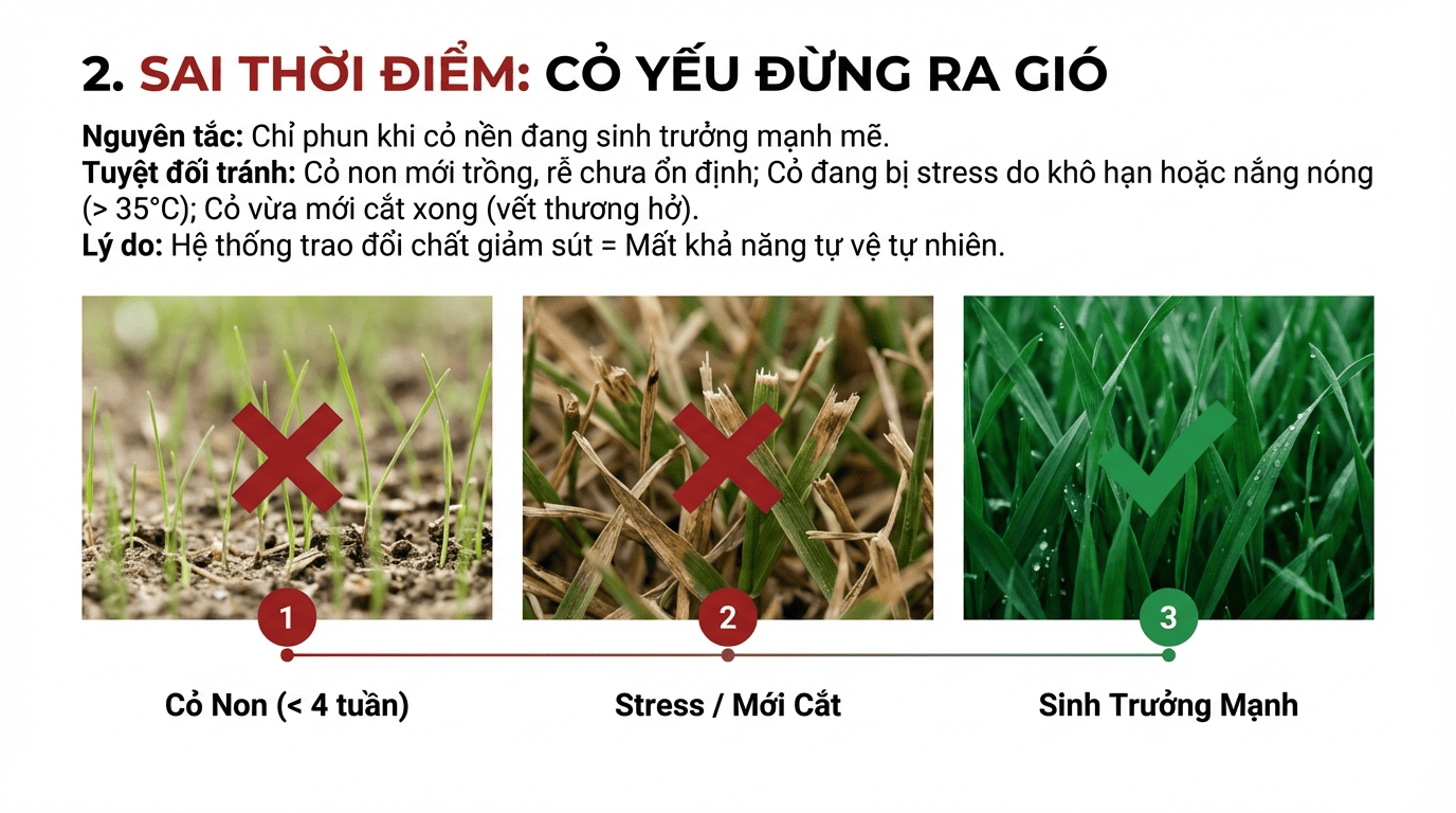 Khi nào HORIZON WG có nguy cơ ảnh hưởng đến cỏ cảnh quan 4