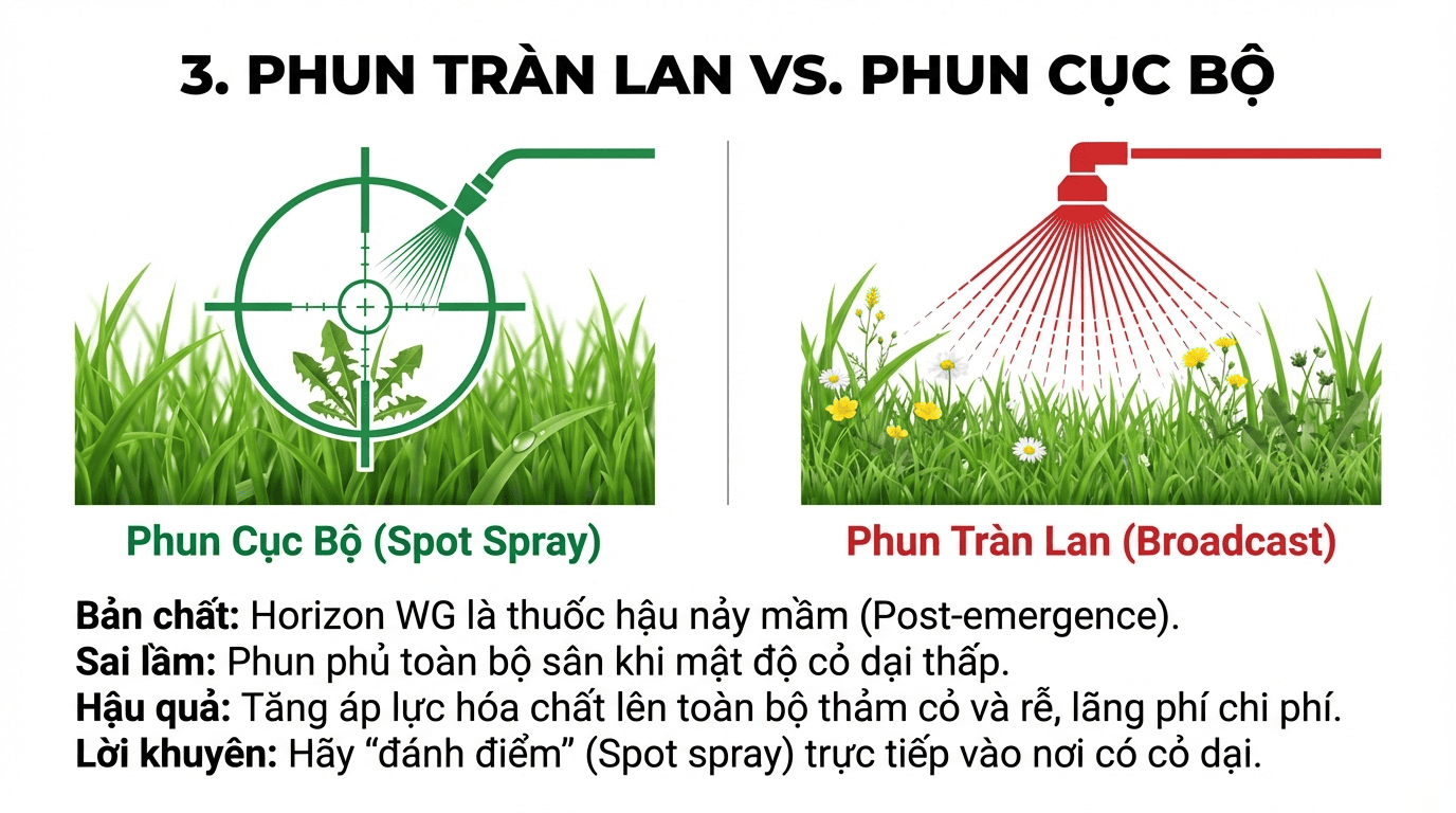 Khi nào HORIZON WG có nguy cơ ảnh hưởng đến cỏ cảnh quan 4