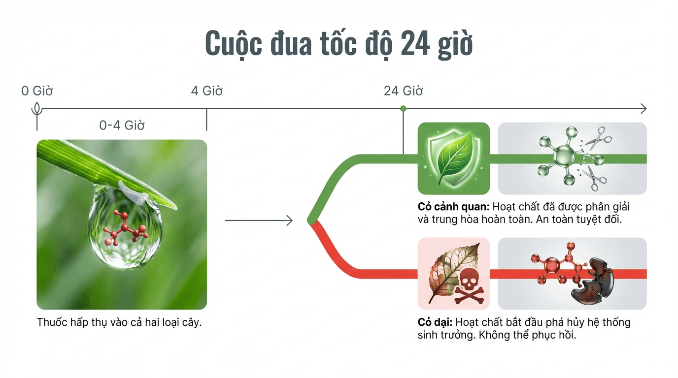 Vì sao thuốc diệt cỏ lá rộng chọn lọc HORIZON WG không gây hại cỏ cảnh quan 8